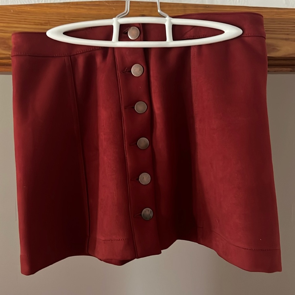 Short red skirt
